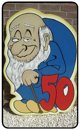 Opblaas Abraham ​Airbrush bord                 
