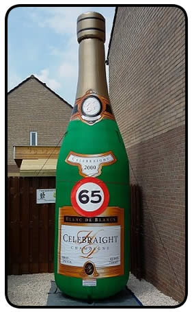 Opblaas Champagnefles 3 meter