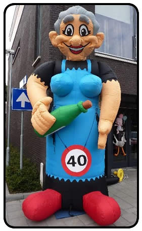  Opblaas Jarige vrouw 3 meter